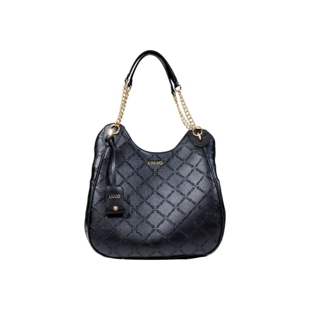 Liu Jo S Hobo Logo Embossed Hobo Bag Women black Bags - Picture 1 of 3